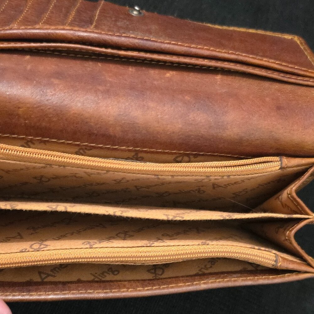 American Darling Brown Tooled Leather Wallet - Picture 11 of 12